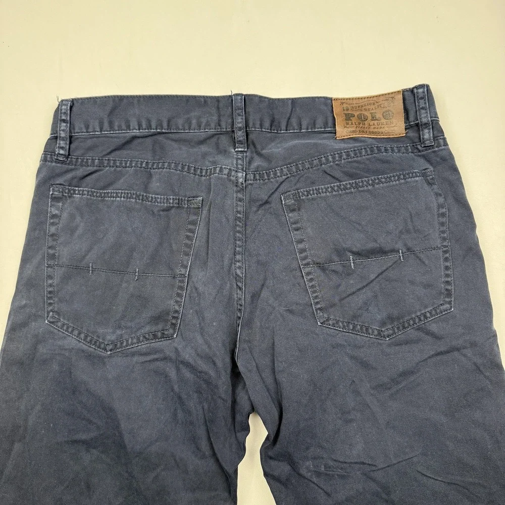 Polo Ralph Lauren Jeans Mens 33x32 Blue 650 Straight Fit Cotton Denim Pants